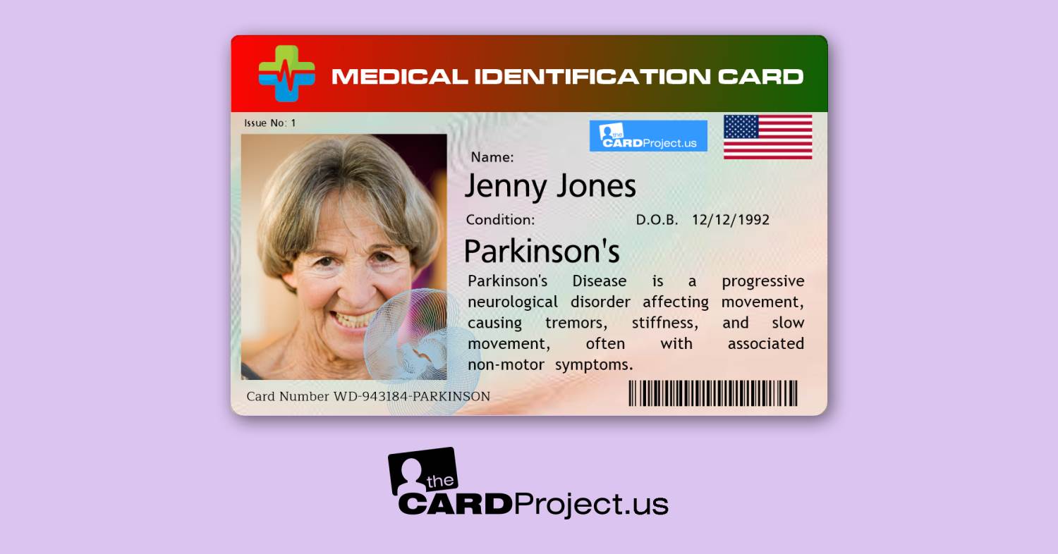 Parkinson's Premium Medical Card (FRONT)